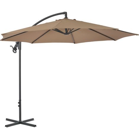 Maison Exclusive - Parasol de jardin en porte-à-feux avec poteau en acier taupe