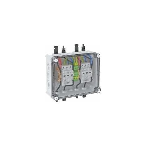 OBO Bettermann Caja de conexión del generador 2x1 String fotovoltaico a 2 MPP WR+MC4 1000V DC gris claro RAL 7035, 5088556