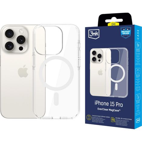 Étui magnétique 3mk EverClear pour iPhone 15 Pro (1/5)