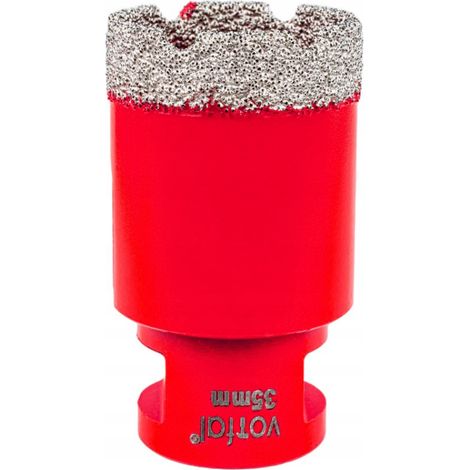 Broca de corona diamantada 35 mm M14 para baldosas de gres, piedra y cer谩mica esmaltada (1/2)