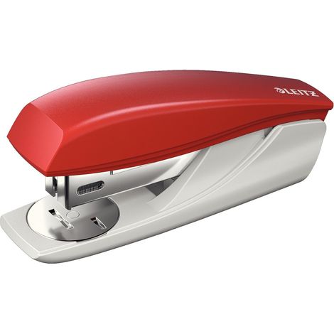 Petite Agrafeuse de Bureau, Capacité 25 Feuilles, Rouge, Boîtier Ergonomique, Agrafes Incluses, Gamme NeXXt, 55016025 (1/5)