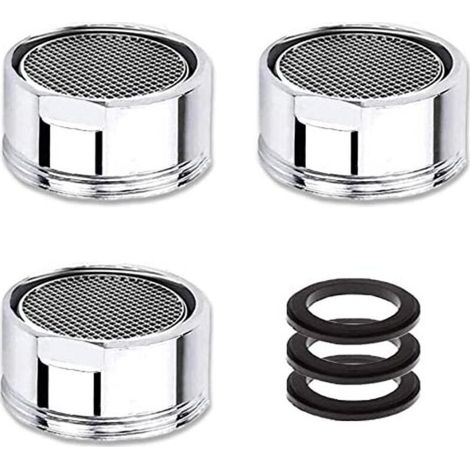 Mousseur Robinet M24, 3 Pièces Aerateur Robinet Economie D'eau Avec Filtre en Acier Inoxydable, Aérateur de Filtre a Eau Robinet(24mm Filetage mâle) (1/5)