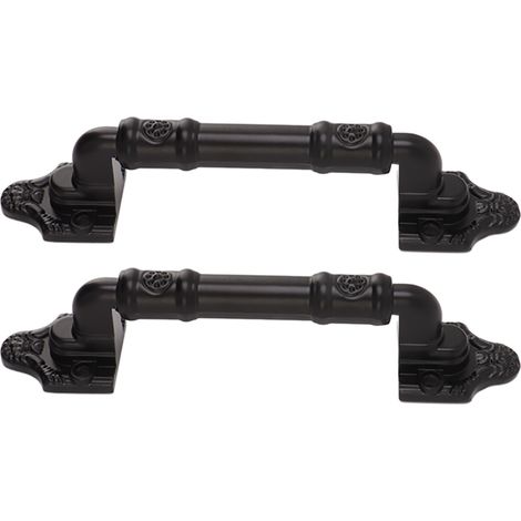 Poignées de porte robustes, surfaces lisses, noires, flexibles, pour portes coulissantes d'entrepôt (1/5)