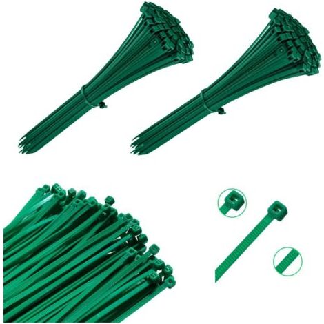 200 Attache Cable Universels VERT -3.6x200mm- Serre Cable et Collier de Serrage Plastique – Solution de Gestion de Câbles Efficace et Robuste - Attaches Cable Vert de Haute Qualité