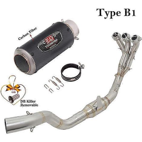 Système d'échappement complet pour moto, silencieux de tube de liaison avant modifié, réducteur de bruit, pour Yamaha Tracer9 Tracer 9 GT 2021 2022 (Type B1) (1/5)