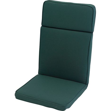 High Recliner Outdoor Garden Furniture Cushion - L116 x W49 cm - Forest Green