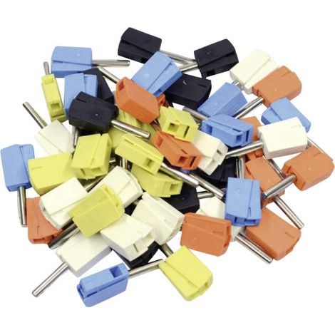 Lot de fiches bananes mâles Ø de la broche: 4 mm WAGO 215-111 noir, jaune, bleu, blanc, orange 50 pc(s) (1/4)