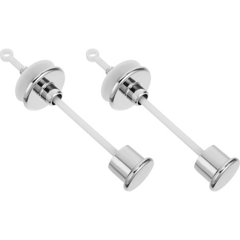 Bardusch - Lot De 2 Boutons De Chasse D'Eau À Tirette Remplacement Du Levier De Chasse D'Eau En Métal Pour Réservoir De Toilettes Kit De Remplacement (1/5)