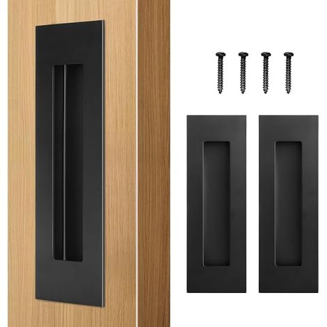 HBL' Poignée encastrée meuble 150 mm argentée, lot de 4