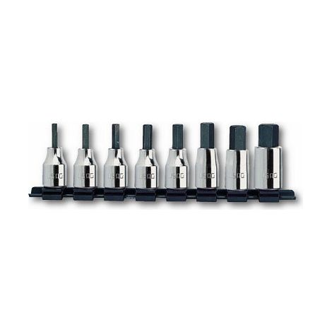 USAG 234 1/2&quot N/S8 U02342510 SERIE DI 8 CHIAVI A BUSSOLA PER VITI CON ESAGONO INCASSATO