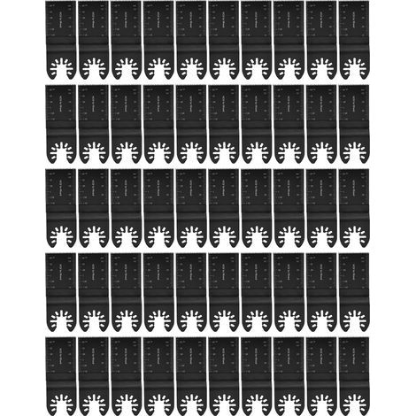 50 Universal-Sägeblätter (34 mm) für oszillierende Werkzeuge, hochfester Kohlenstoffstahl (1/5)