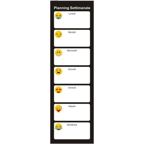 Lavagna magnetica emoji con pennarello cm 20x60x1 (1/3)