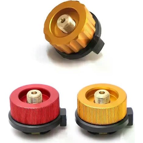 Adapter für Campingkocher, Split-Kessel, Gaskartuschen und Gasflaschen (auch als Zylinderadapter erhältlich) (1/4)
