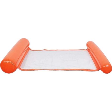 Aufblasbare Poolliege – 4-in-1-Wasserhängematte – Aufblasbare Schwimmmatratze – Für Erwachsene und Kinder – Orange – 1 Stück (1/5)