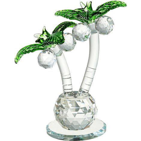 decorazioni natalizieLussuoso ornamento a forma di palma da cocco in cristalloDue palme da cocco minimaliste per il soggiorno (1/4)