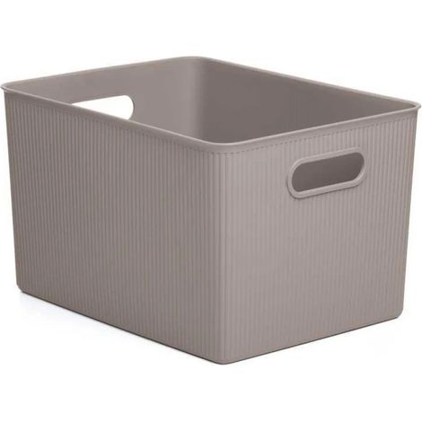 TATAY Cestino Portaoggetti Baobab, 22L di Capacita, Polipropilene, Senza BPA, Tortora, Dimensione 29,4 x 38,5 x 23 cm (1/3)