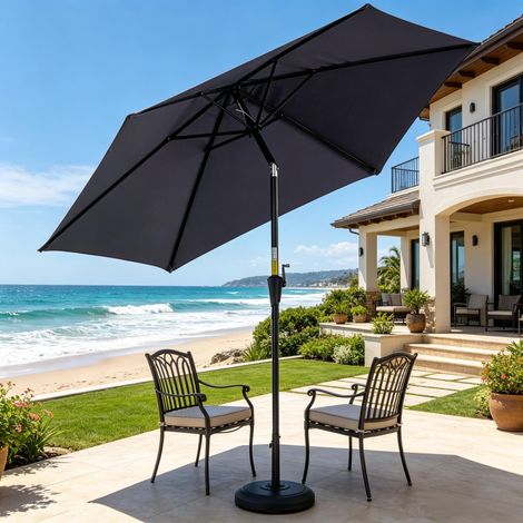 Parasol de terrasse, parasol inclinable, parasol de piscine, parasol extérieur (uniquement 1 pièce de parasol, base de parasol non incluse) (1/5)
