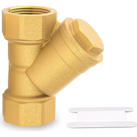 1pièces Brass 3/4 Female Y Strainer Mesh Filter Valve for Water Oil Separation (Filtre à tamis en laiton 3/4 femelle pour la séparation de l'eau et de l'huile)