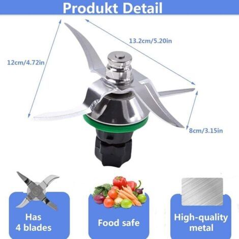 NALOOKAMIC Couteau pour Vorwerk Thermomix TM5 et TM6, Lame de mixeur de Rechange en Acier Inoxydable, Nettoyage Rapide du Couteau à pâte (1/3)