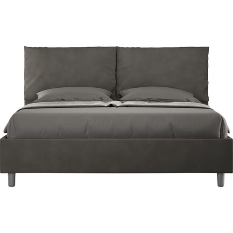 Letto Matrimoniale 160x190 cm con Rete Antea Grigio (1/5)