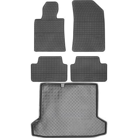 Juego de alfombrillas de goma para coche y alfombrilla para maletero para Peugeot 508 Sedán (2010-2017). (1/5)