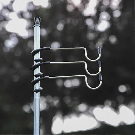 Support de lampe/lanterne portable en alliage d'aluminium pour tente extérieure, avec crochet de suspension. Équipement de camping pour la chasse, la pêche et les rencontres. (1/5)