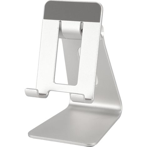 Support de téléphone de bureau à angle réglable, base antidérapante en métal, support idéal pour lire des flux en direct (1/5)