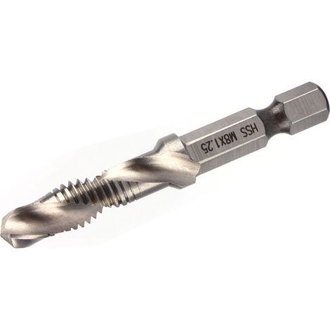 Foret hexagonal M8 HSS 1/4" et foret de taraudage pour outil électrique (1/5)