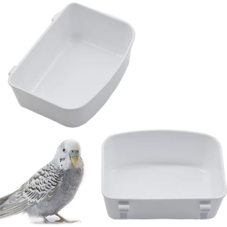 Baignoire Oiseaux Cage Mangeoire Oiseau Bain - Petit mangeoire, Mangeoire à Oiseaux Suspendu, Abreuvoir pour Oiseaux avec Crochet, Convient pour Les Petits Oiseaux, Les Perroquets (1/3)