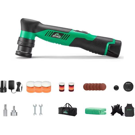 Polisseuse automobile sans fil Mini S5 12V, kit de polissage et cirage avec tampons, mini outil de détail pour voiture compatible 1/2/3 pouces