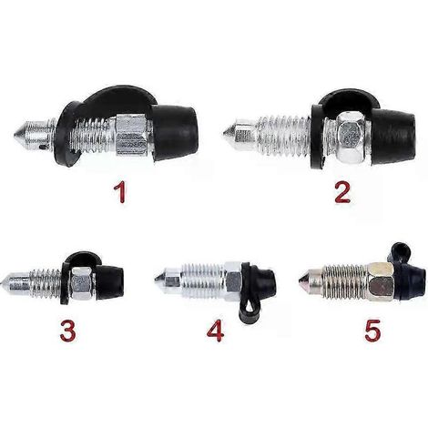 Pompe de frein universelle multi-tailles pour voitures, motos et Kawasaki (Kawasaki, Suzuki, Honda). Vis de purge d'étrier de frein avec vis d'échappement. (1/4)