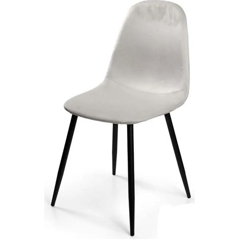 Set 6 sedie imbottite bianche cm 42x39x85h