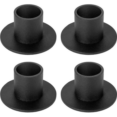 Lot de 4 chandeliers noirs – Φ2,5 cm – Bougeoirs décoratifs – En fer – Accessoires maison – Design élégant (1/5)