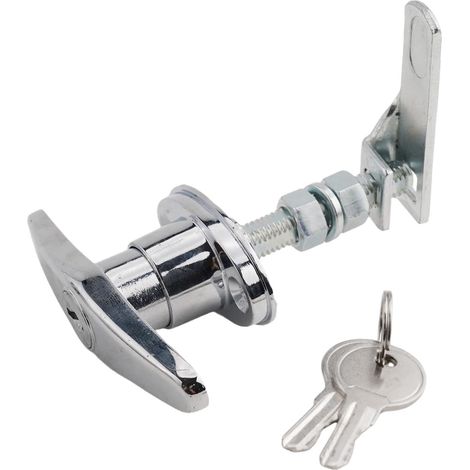 Set di serrature con maniglia a T in lega di zinco con chiave, per porte di camion e garage, fissa il telone del camion, facile installazione