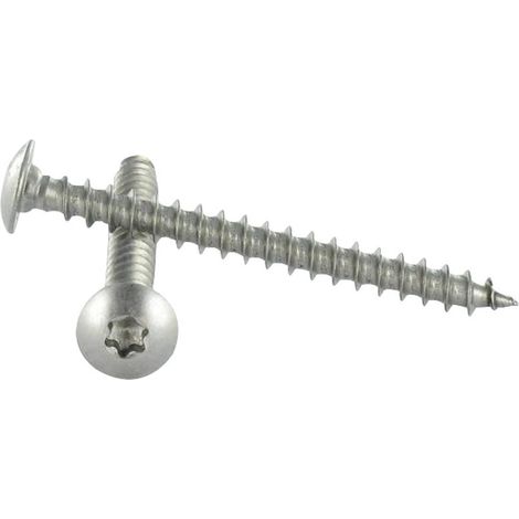 Vis Penture 6X50 Filetée sur 38 TORX T30 Inox A4-1 pièce