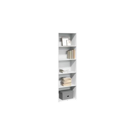 Bibliothèque blanc 60x30x189 bois d'ingénierie (1/5)