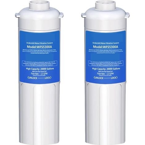 Système de Filtre à Eau Filtre à Eau de Remplacement for Boire sous l'évier, Connexion directe sous Le comptoir, système de Filtration d'eau Potable (Color : 2X Replace Filter, Size : 1 UK) (1/5)
