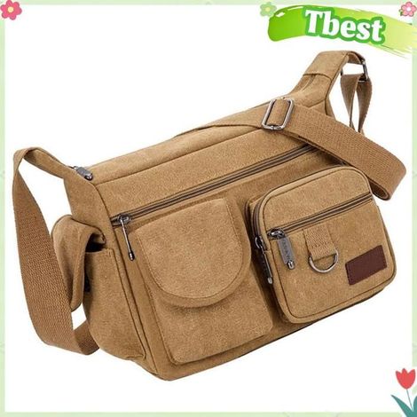 Tbest sac à outils portable Sac à Outils en Toile Robuste, Pochette à Outils, Organisateur D'outils avec une quincaillerie outils