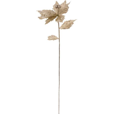 Ramo poinsettia glitter oro 75cm - Feeric lights & christmas (1/2)