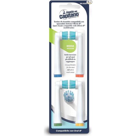 Innoliving INN-90804 Testine Ricambio Setole Incrociate per Oral-B