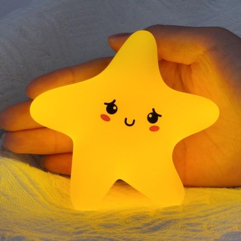Veilleuse Étoile Enfant Kawaii Lampe de Chevet Enfant Deco Chambre Bebe Veilleuse Étoile Bébé avec (1/4)
