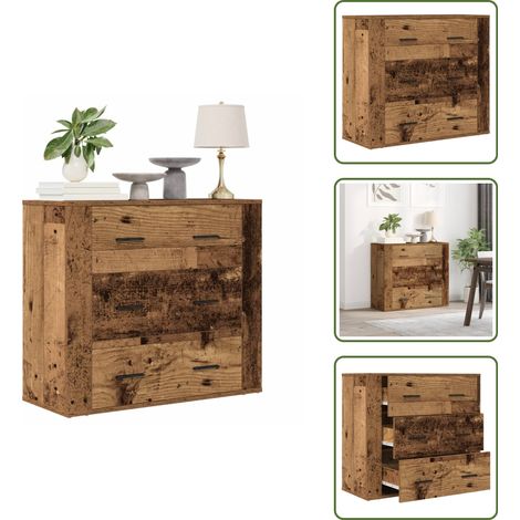 vidaXL Sideboard Altholz-Optik 80x33x70 cm Holzwerkstoff (1/5)