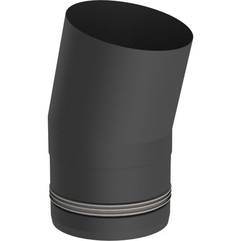 Jeremias PELLET-LINE Winkel 15° Edelstahl schwarz Ø 100 mm
