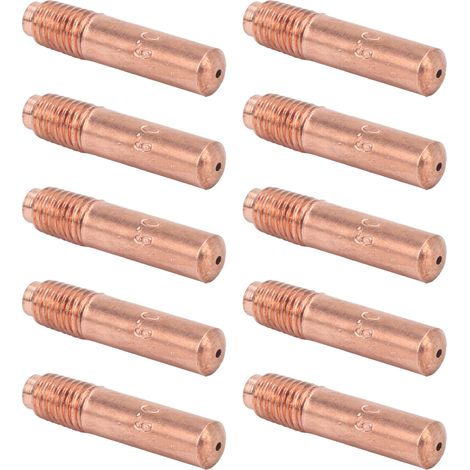 GARRYFIZH Lot de 10 buses conductrices pour soudage MIG, embouts de contact en cuivre, petits accessoires de 0,9 mm