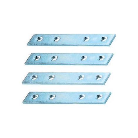 10 PZ LASTRINA STAFFE DIRITTA LINEARE ZINCATE 4 6 8 10 12 14 16 18 20 CM STAFFA - Taglia: 4 (1/2)