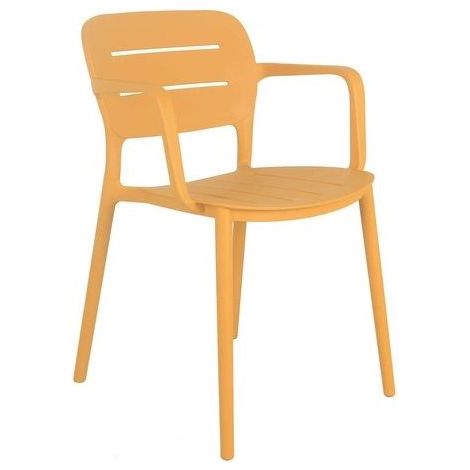 AMICASA 2638112000045 PP 831 Sedia da Esterno Fisso in Polipropilene colore Senape