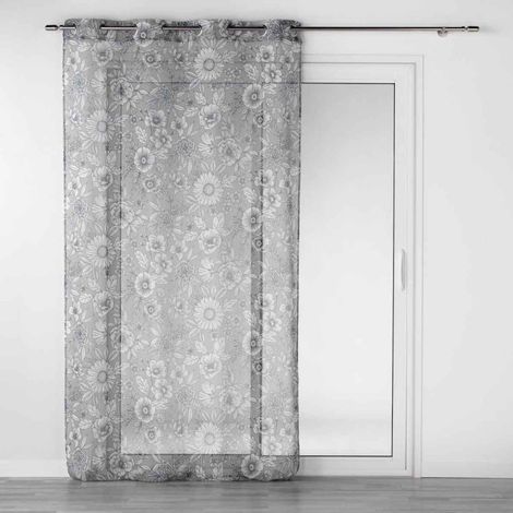 Rideau Voilage à Œillets "Milady" 140x280cm Gris (1/4)