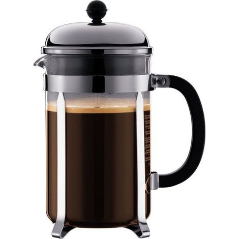 Caffettiera a stantuffo BODUM Chambord 1,5 L 12 tazze Trasparente Cromo