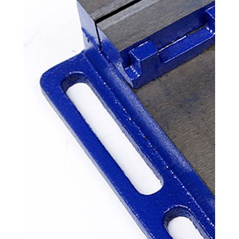 Étau de perceuse à colonne en acier à large ouverture, outil de serrage ferme pour établi de menuiserie, 10 cm (4 pouces), bleu (1/5)