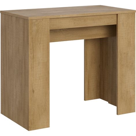 Consolle Allungabile 90-204x48x77 cm in Nobilitato Marrone (1/4)
